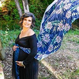 Blue Maturnity dress