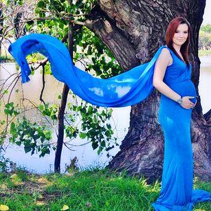 Blue Maturnity dress