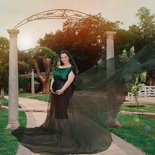 Green Maturnity dress