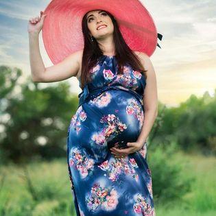 Blue Maturnity dress