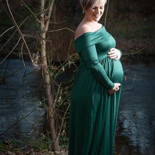 Green Maturnity dress