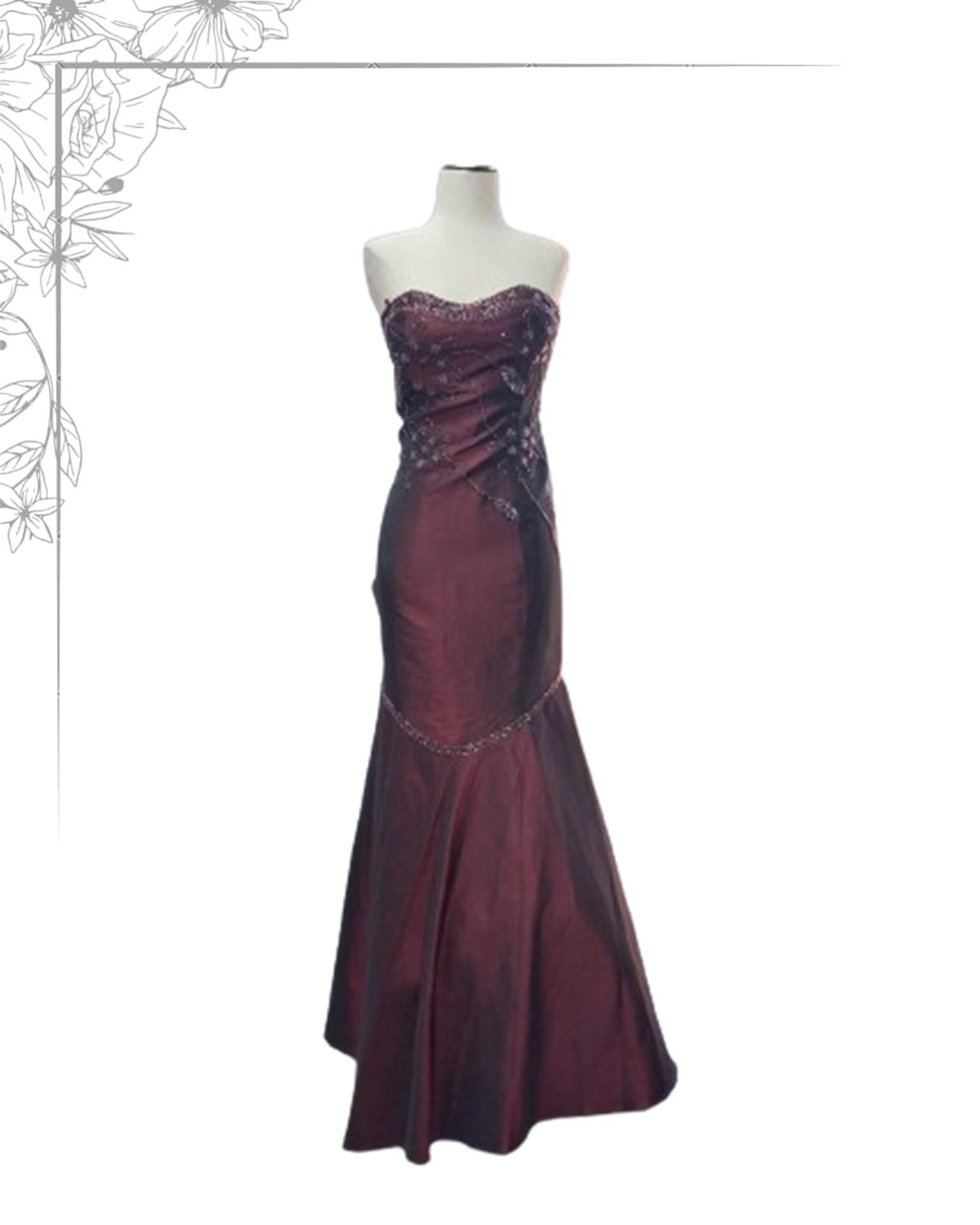 Red floor length dress