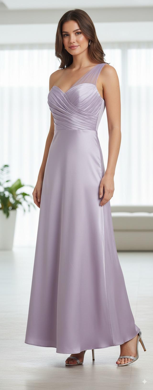 Purple evening gown
