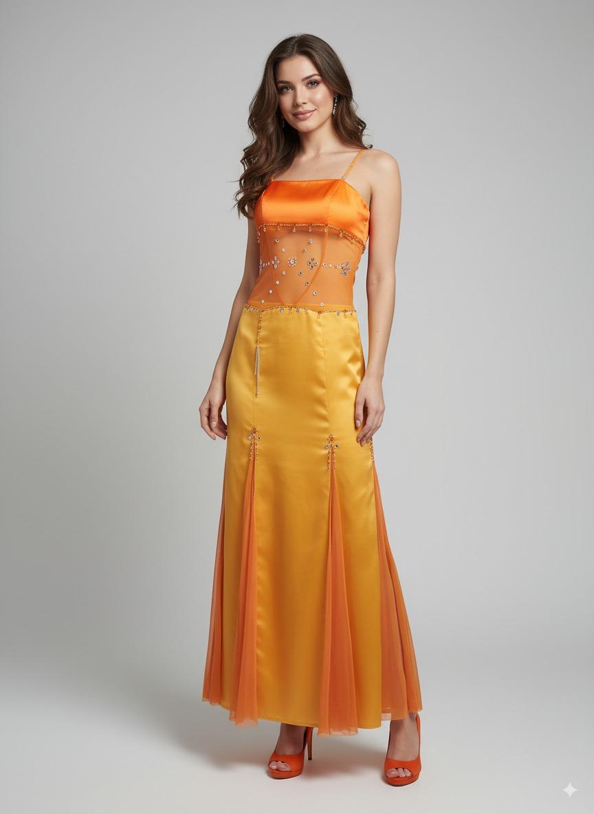 Orange formal dress