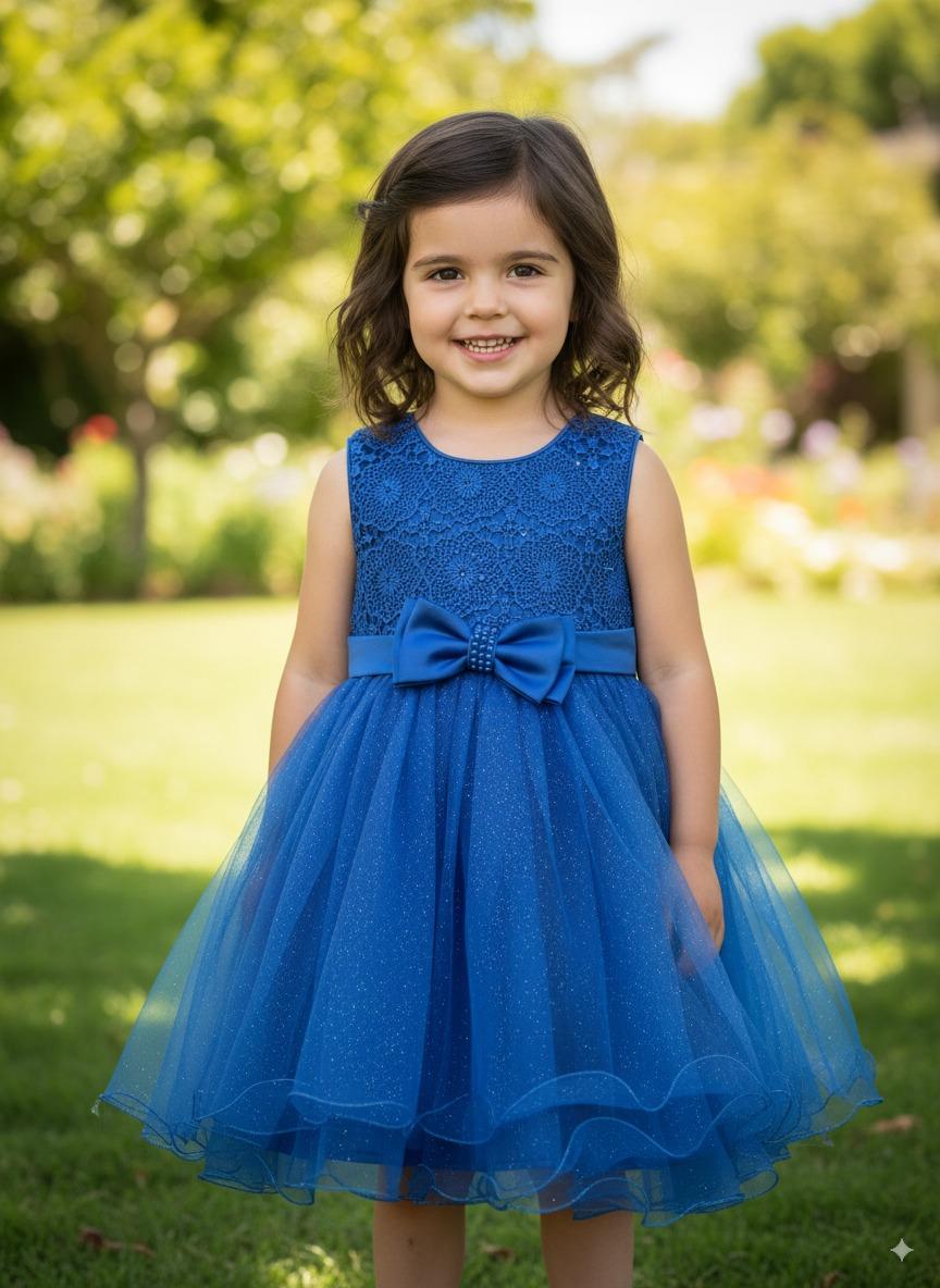 Kids blue glitter dress