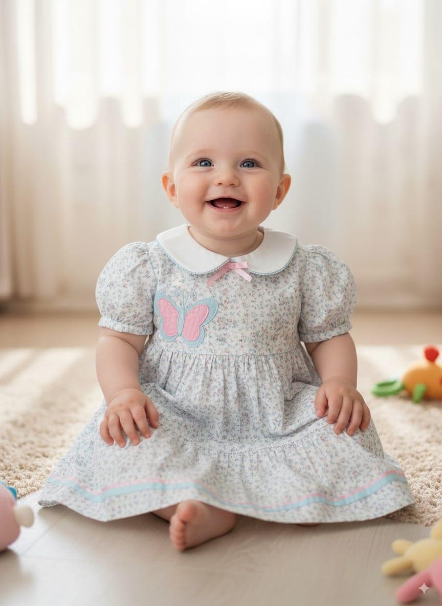 Baby blue butterfly dress