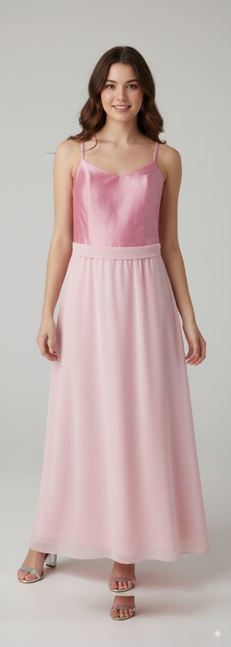 pink long formal gown