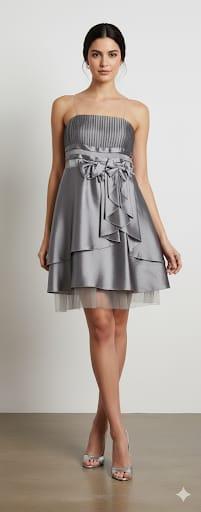 Silver cocktail dress