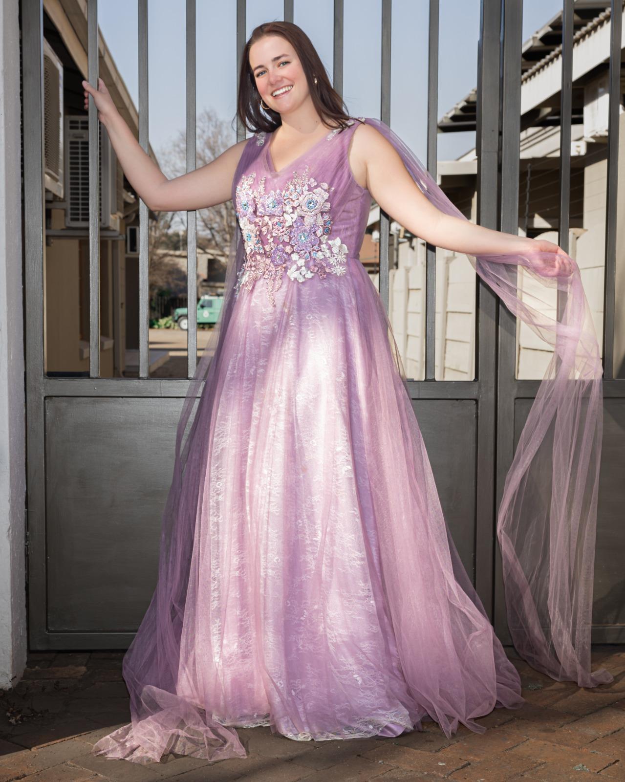 Purple floor length dress5